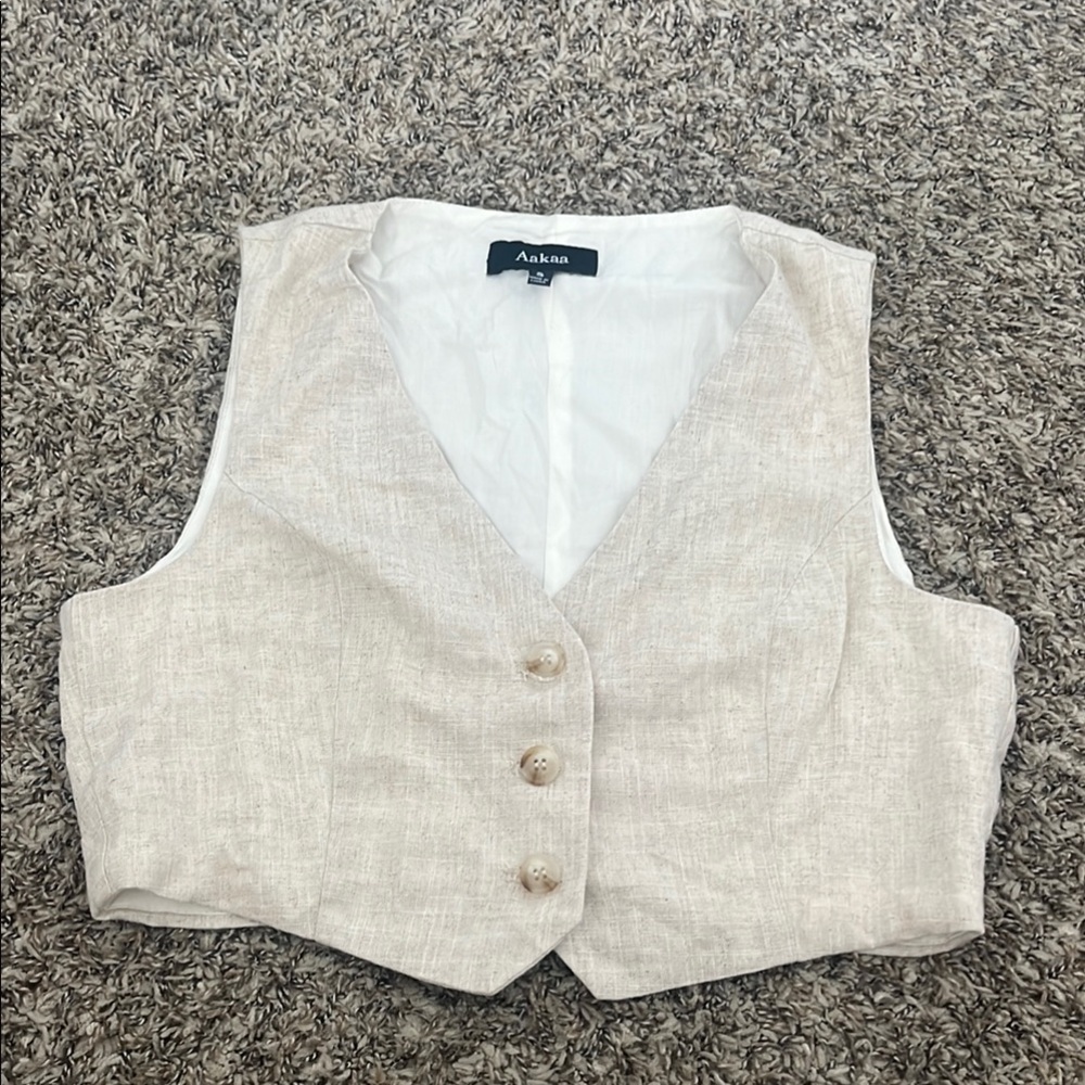 Women's Cream Vest Top